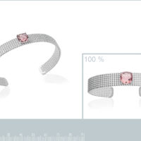 bracelet argent pierre rose